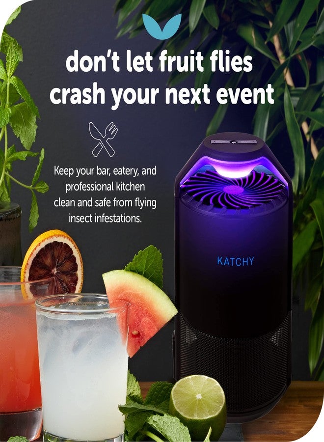 Katchy Midnight Indoor Insect Trap – Auto/Manual Mode – Blue Light & Fan Suction Catcher for Mosquito, Fruit Fly, Gnat, Fungus Gnat & Moth – Ideal for Kitchen & Indoor Plants (Black) - Image 5